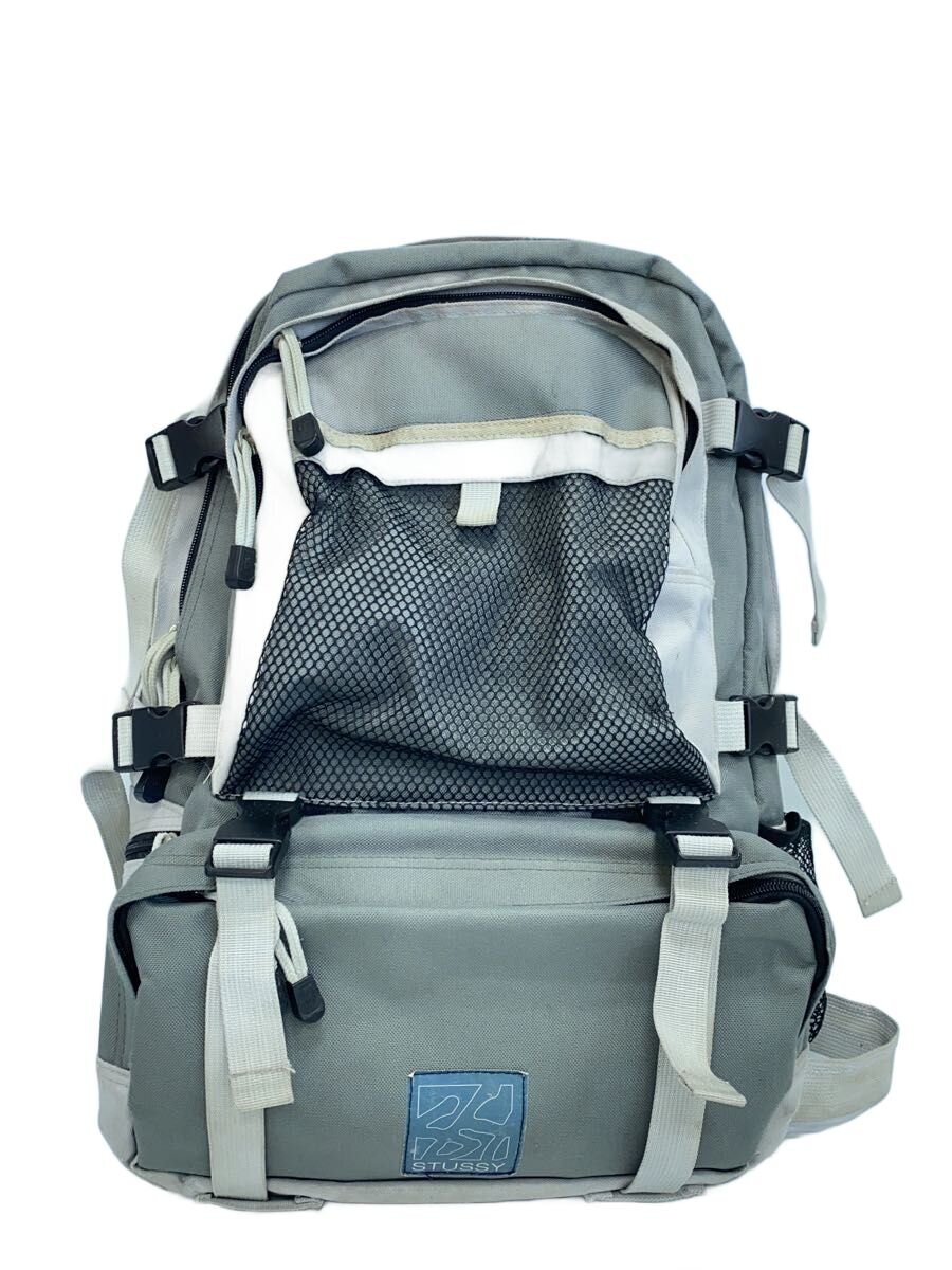 【中古】STUSSY◆90s/old stussy/背嚢/--/GRY【御徒面子】