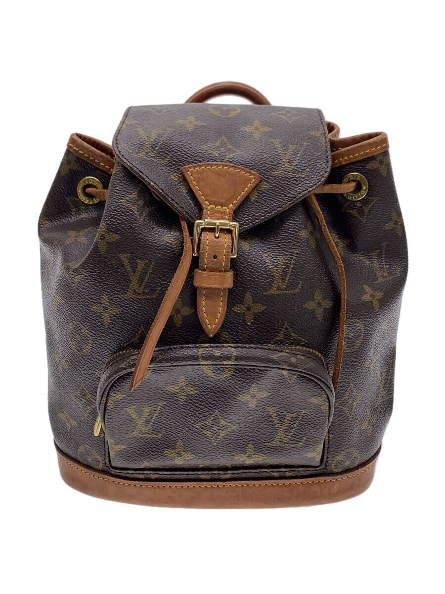 【中古】LOUIS VUITTON◆1)ミニ・モン掏摸_モノグラム・帆布_BRW/PVC/BRW【御徒面子】
