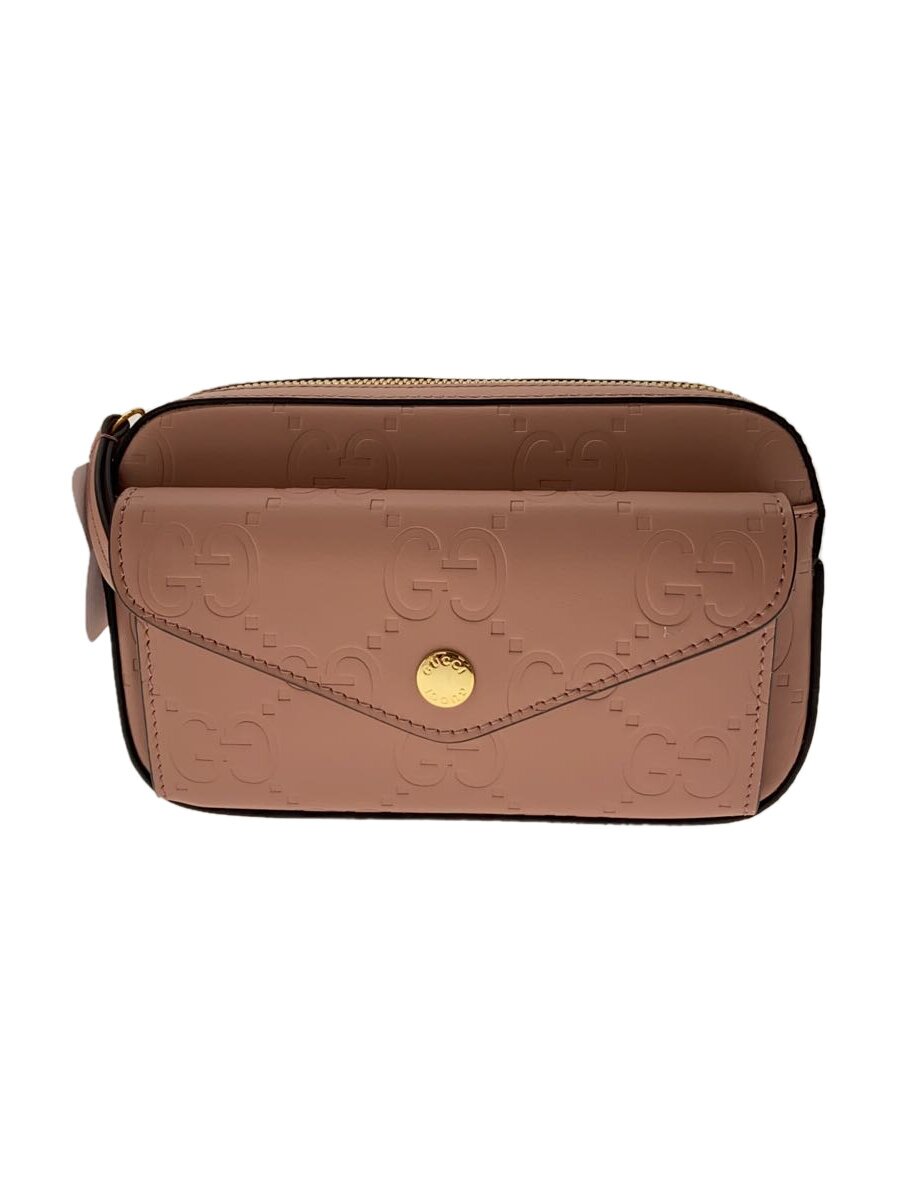 【中古】GUCCI◆ショルダーバッグ/なめし革/PNK/モノグラム/781554・2149【御徒面子】