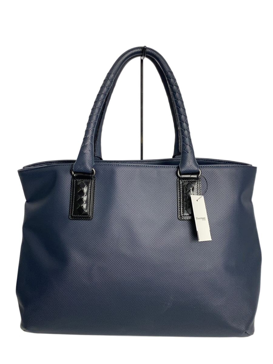 【中古】BOTTEGA VENETA◆トートバッグ/PVC/NVY/無地【御徒面子】