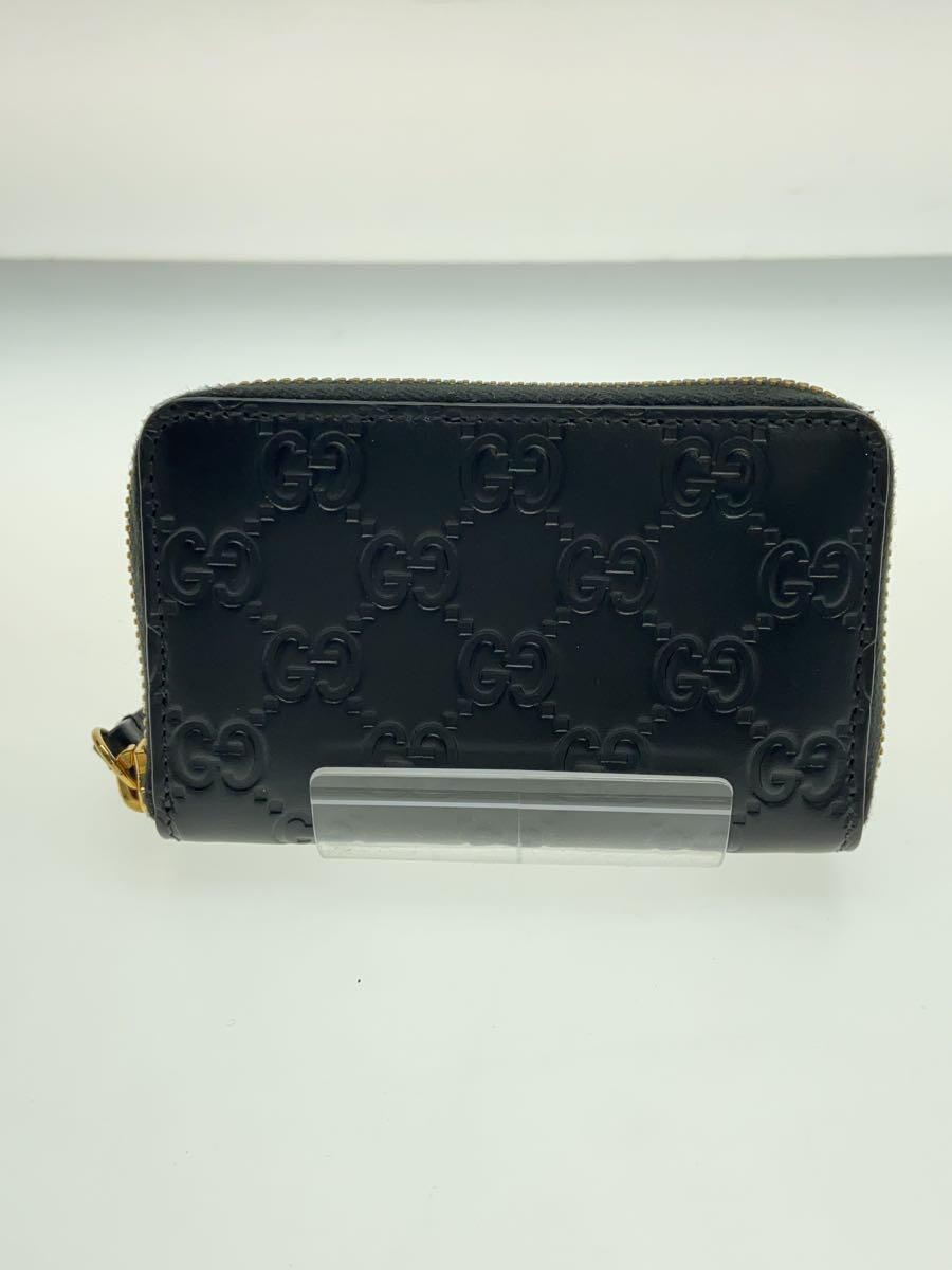 【中古】GUCCI◆グッチシマ/コインケース/なめし革/BLK/総柄/メンズ/447939【服飾雑貨他】