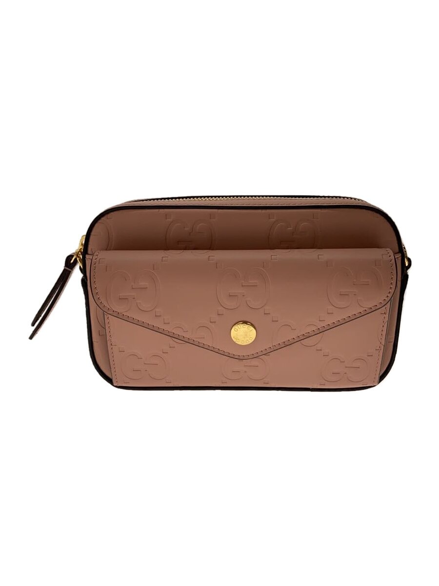 【中古】GUCCI◆ショルダーバッグ/なめし革/PNK/モノグラム/781554・525040【御徒面子】