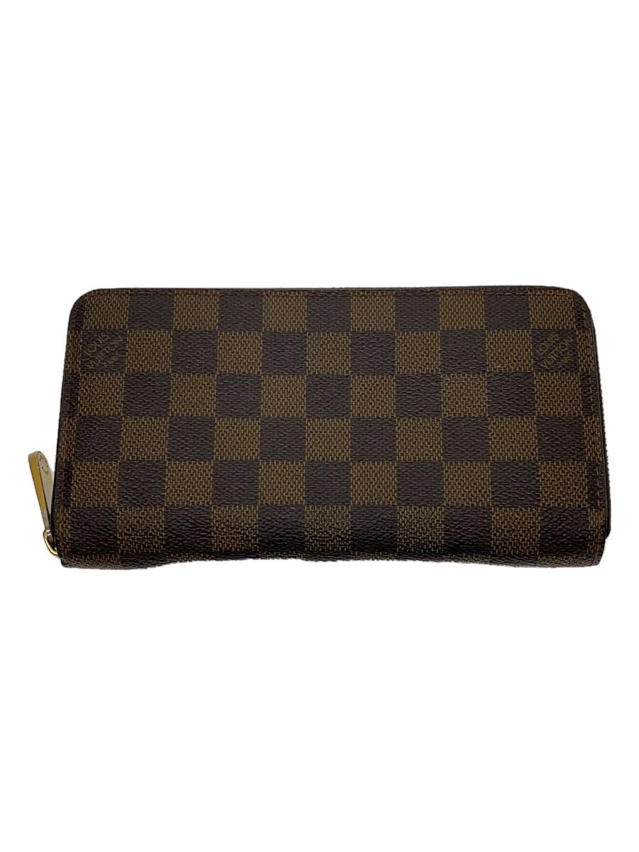 【中古】LOUIS VUITTON◆2)ジッピー・ウォレット_ダミエ・エベヌ_BRW_ブラウン/PVC/BRW/メンズ【服飾雑貨他】