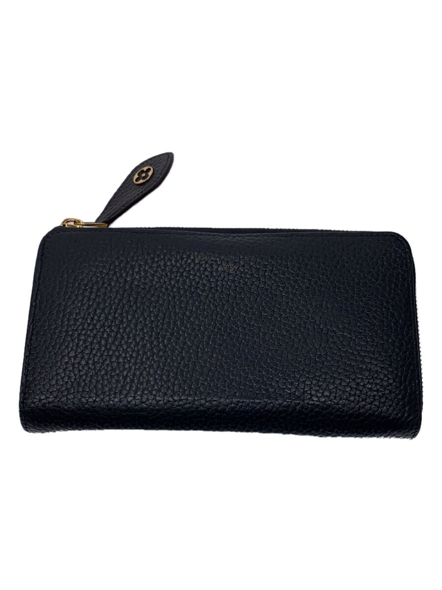 【中古】LOUIS VUITTON◆ポルト・フォイユ・コメット_トリヨン_BLK/牛皮/BLK/レディース【服飾雑貨他】