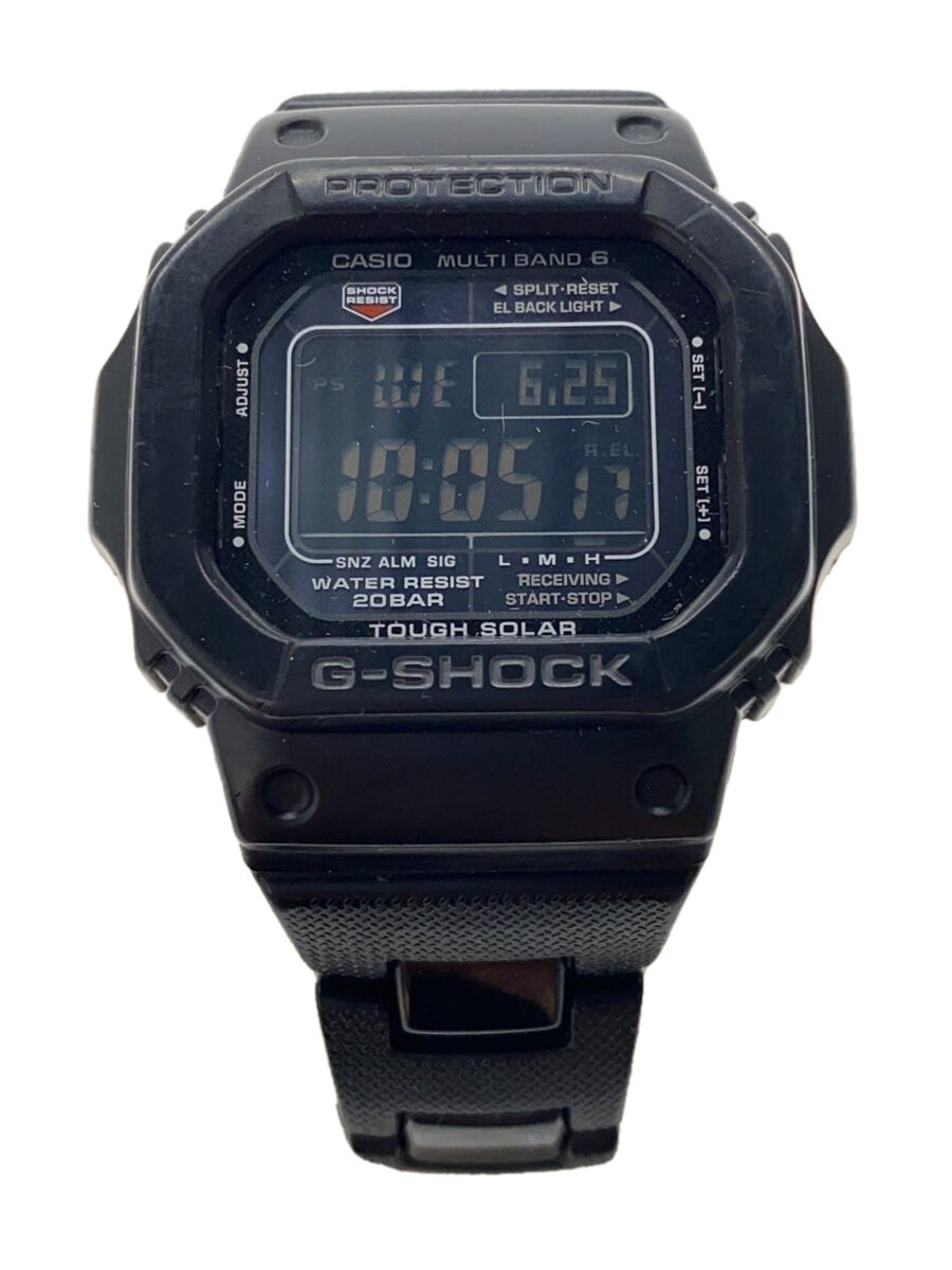 【中古】CASIO◆ソーラーウオッチ・G-SHOCK/デジタル/BLK//【服飾雑貨他】