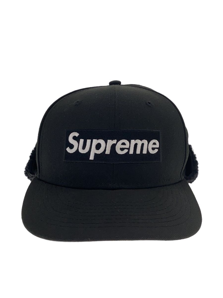 【中古】Supreme◆Ear Flap Box Logo/旗がしら/7 1/4/ポリエステル/BLK/メンズ【服飾雑貨他】