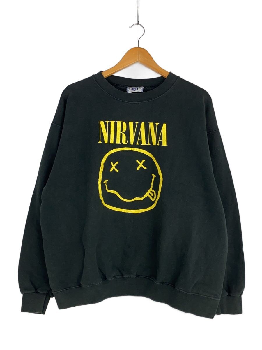 【中古】Lee◆90s/NIRVANA/ニルヴァーナ/SMILE/スウェット/L/コットン/BLK【メンズウェア】｜2ｎｄ STREET 店