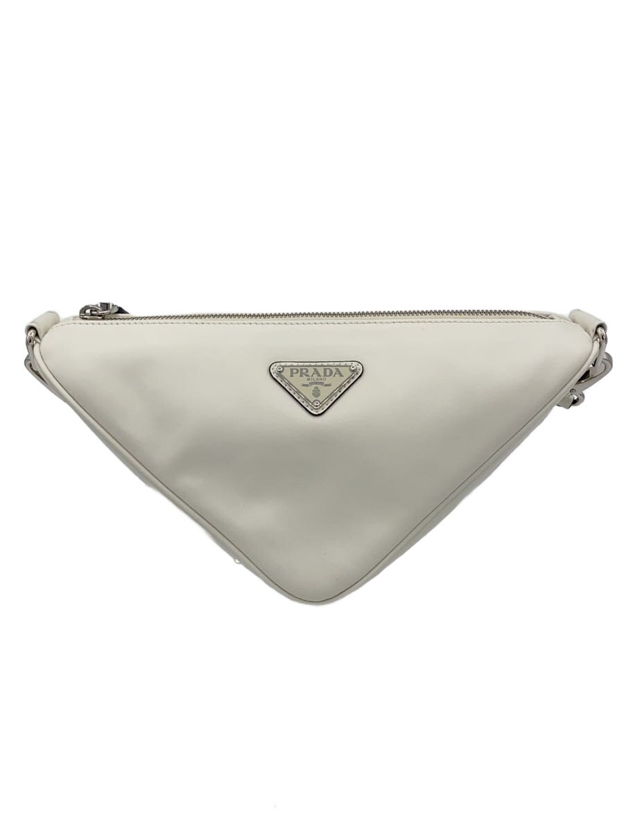 【中古】PRADA◆トライアングルショルダーバッグ/レザー/WHT/2VH155【バッグ】|2nd STREET 店