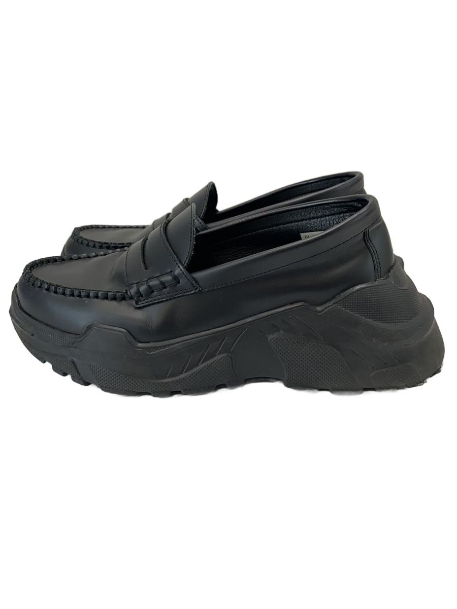【中古】AKIKOAOKI◆Regulated Gravity/厚底置き目毛皮/22糎/BLK【シューズ】