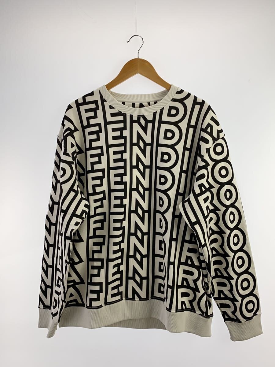【中古】FENDI◆汗水/XL/綿織物/WHT/総柄/12CPF-22-2702【メンズウェア】