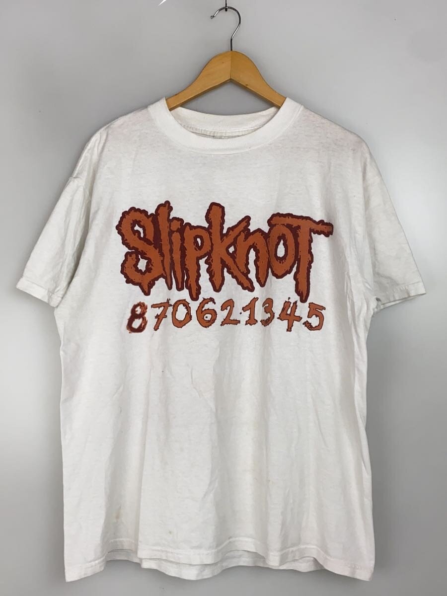 【中古】TULTEX◆半袖プルオーバー/L/綿織物/白いこと/00s/2000出版権/Slipknot【メンズウェア】