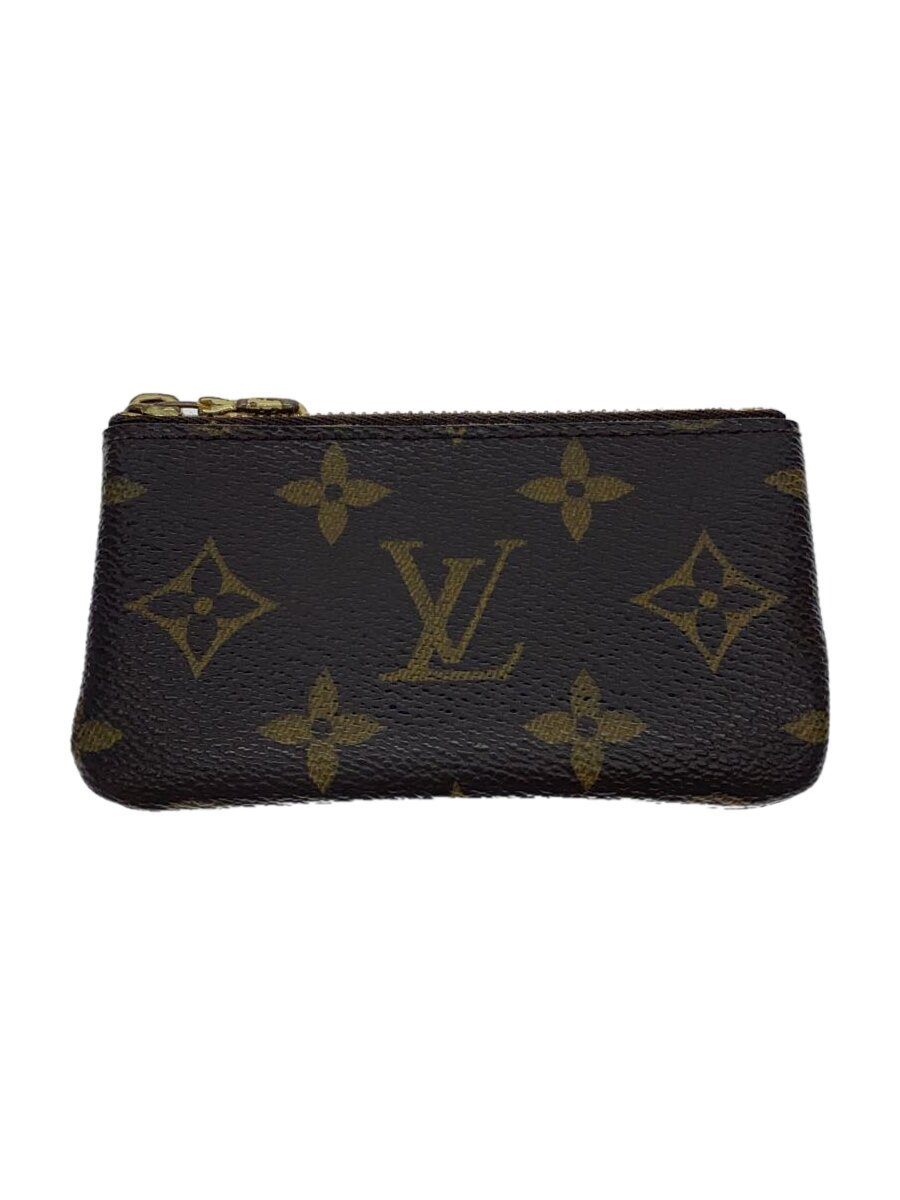 【中古】LOUIS VUITTON◆ポシェット・クレ_モノグラム・キャンバス_BRW/PVC/BRW/レディース【服飾雑貨他】