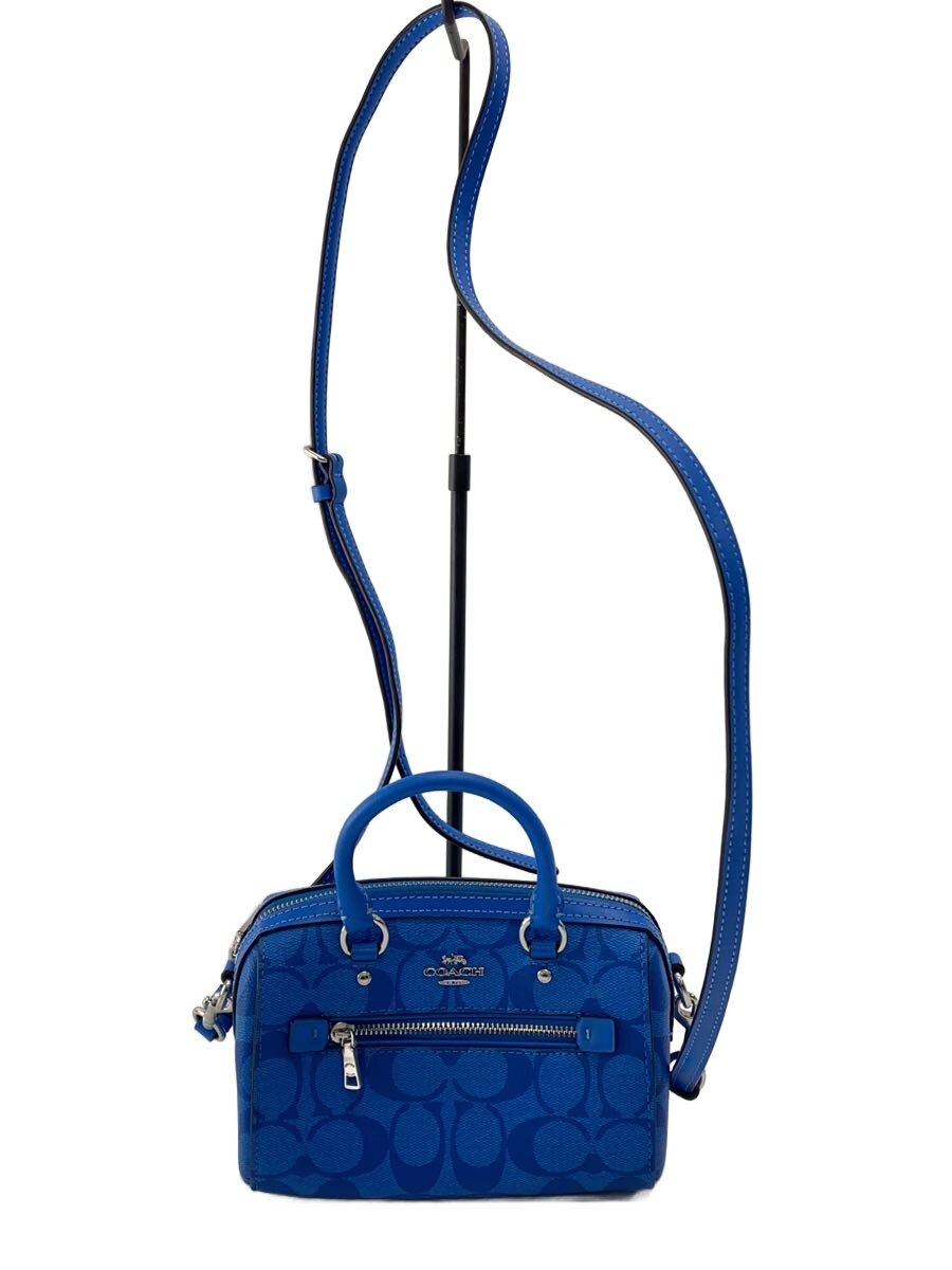 【中古】COACH◆御徒面子/--/BLU/総柄//【御徒面子】