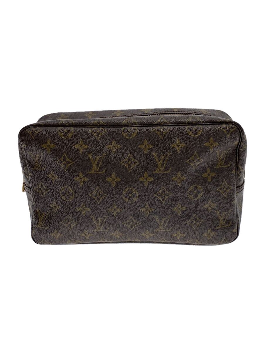 【中古】LOUIS VUITTON◆トゥルース・トワレット23_モノグラム・帆布_BRW/PVC/BRW【御徒面子】
