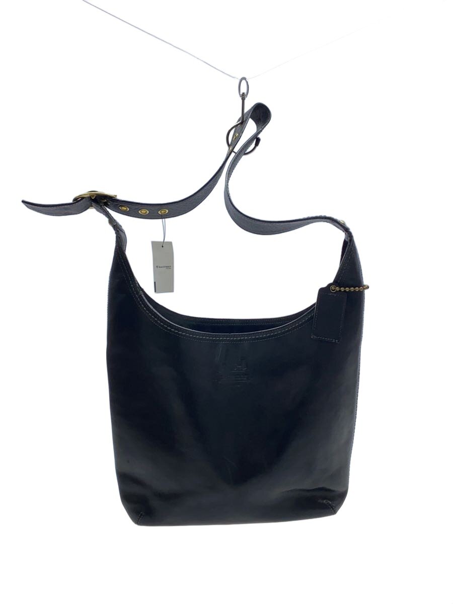 【中古】COACH◆御徒面子/なめし革/BLK/無地/12406【御徒面子】