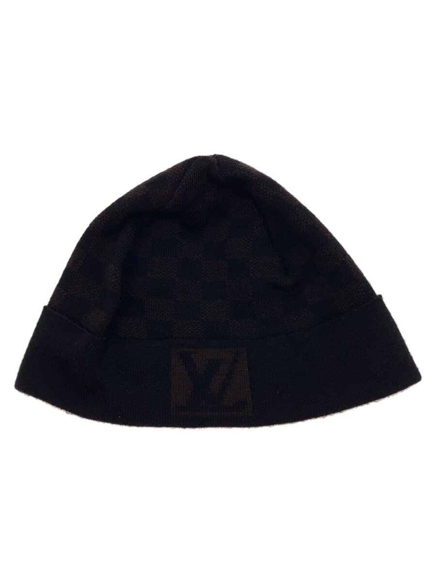 【中古】LOUIS VUITTON◆ボネ・プティダミエ_BLK/--/羊毛/BRW/メンズ【服飾雑貨他】