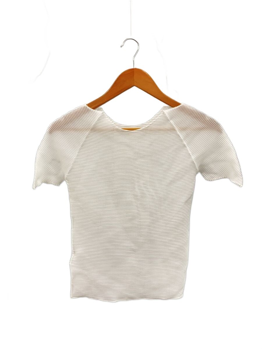 【中古】me ISSEY MIYAKE◆半袖カットソー/--/ポリエステル/WHT/無地/MI41FK251【レディースお召しもの】