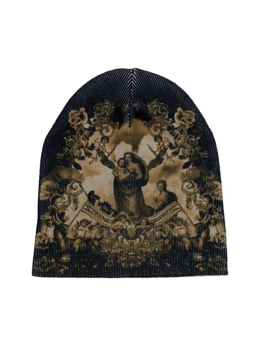 【中古】Supreme◆編み物旗がしら/--/ポリエステル/BLK/総柄/メンズ【服飾雑貨他】