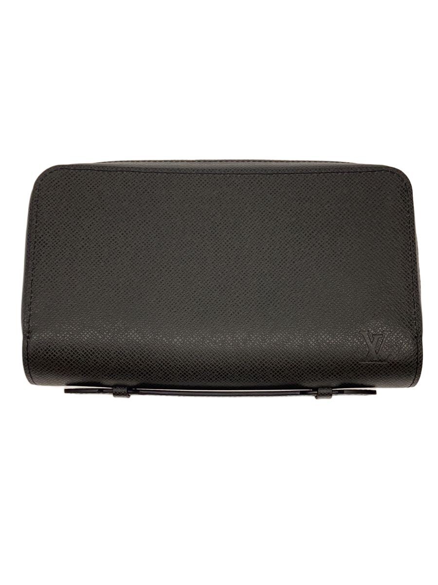 【中古】LOUIS VUITTON◆ジッピーXL_引き分けガ/牛皮/BLK/メンズ【服飾雑貨他】