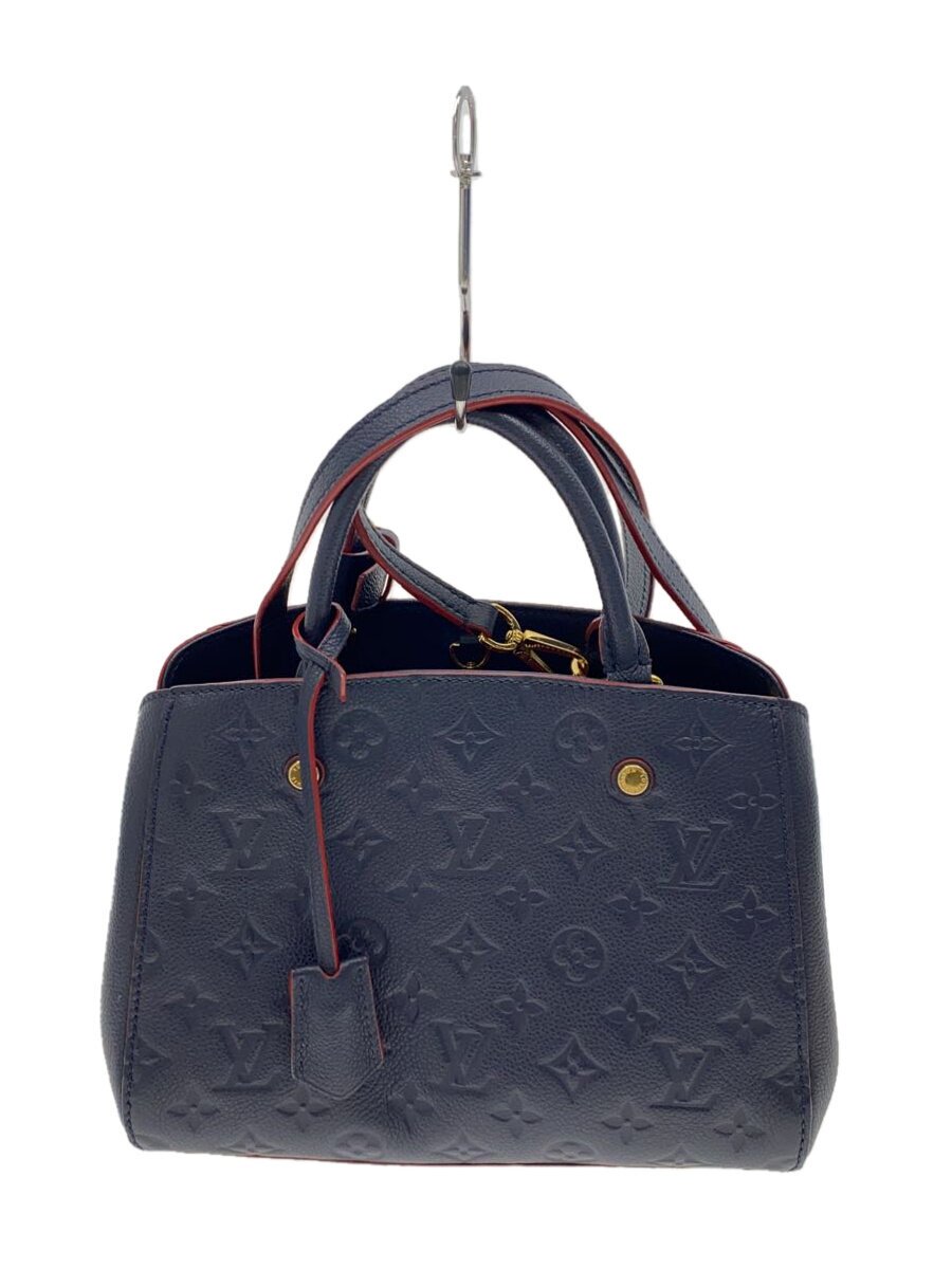 【中古】LOUIS VUITTON◆モンテーニュBB_モノグラム・アン工業プラント/牛皮/NVY/総柄【御徒面子】