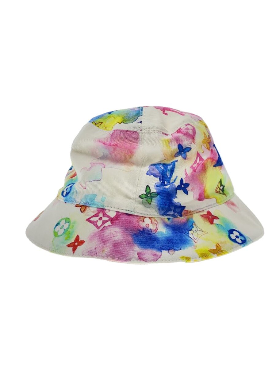 【中古】LOUIS VUITTON◆かぶり笠/--/綿織物/マルチ色つや/総柄/メンズ【服飾雑貨他】