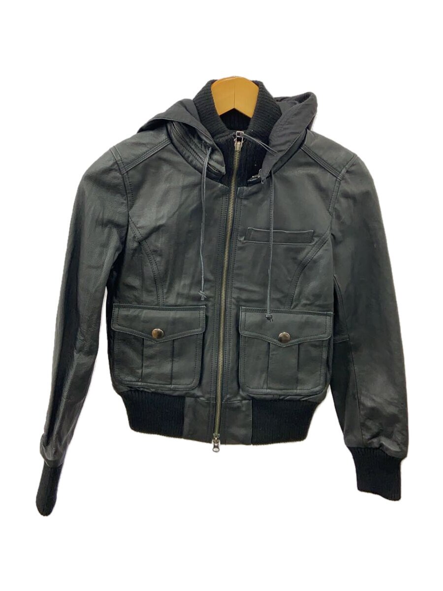 【中古】VIVAYOU◆なめし革上衣・上衣/4/豚革/BLK/011-159100【レディース御召しもの】