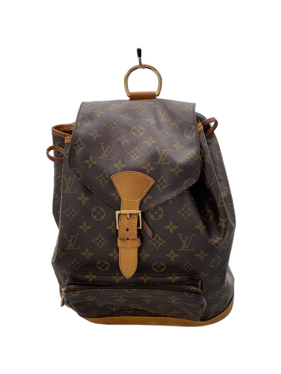 【中古】LOUIS VUITTON◆モン掏摸_モノグラム・帆布_BRW/PVC/BRW/モノグラム【御徒面子】