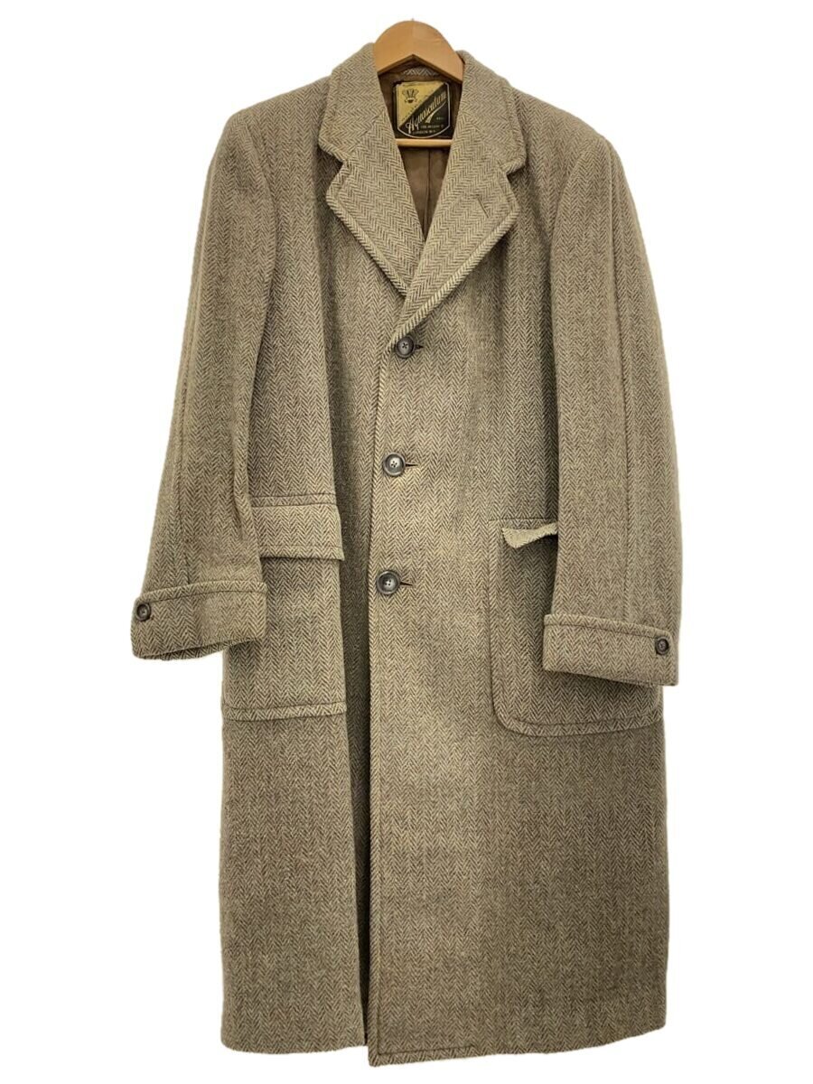 【中古】Aquascutum◆30s/イングランド製/アクアスキュータム工場/チェスターコート/--/ツイード/GRN//【メンズウェア】｜2ｎｄ STREET 店