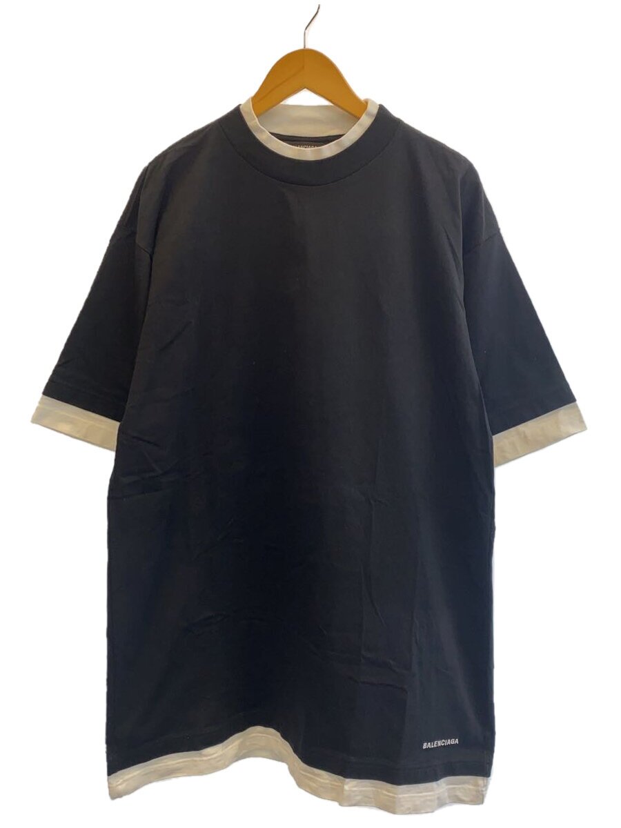 【中古】BALENCIAGA◆ティーシャツ/--/綿織物/BLK/無地/jt12 644693 tivg6【レディース御召しもの】