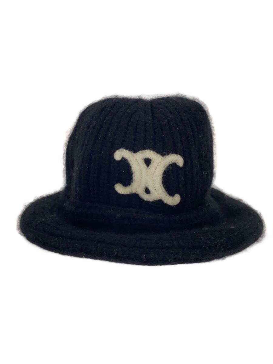 【中古】CELINE◆井戸釣瓶かぶり笠/--/カシミヤ/BLK/レディース【服飾雑貨他】