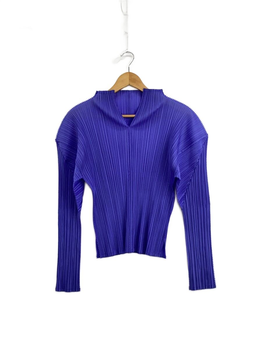 【中古】PLEATS PLEASE ISSEY MIYAKE◆長袖Tシャツ/3/ポリエステル/BLU/PP33-JK202【レディースウェア】｜2ｎｄ STREET 店