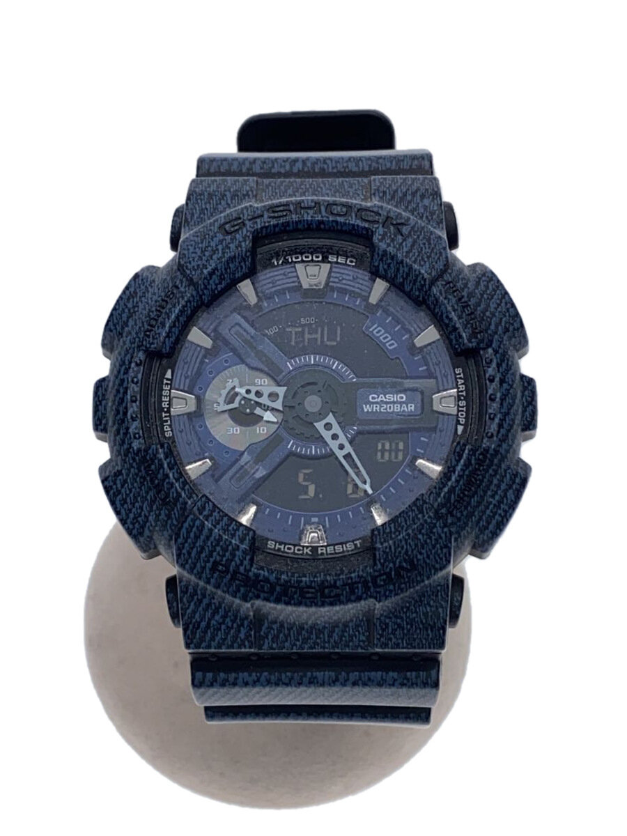 【中古】CASIO◆石英ウオッチ・G-SHOCK/デジアナ/NVY【服飾雑貨他】