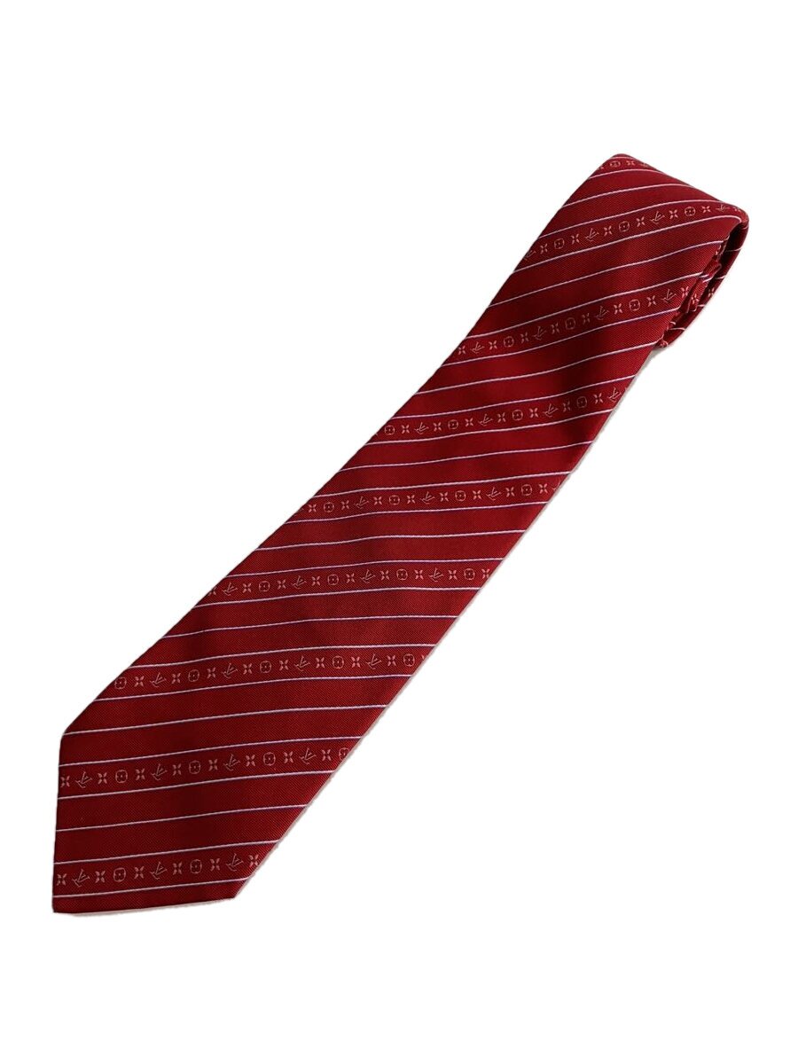 【中古】LOUIS VUITTON◆ネクタイ/シルク/RED/ストライプ/メンズ/M76272【服飾雑貨他】｜2ｎｄ STREET 店