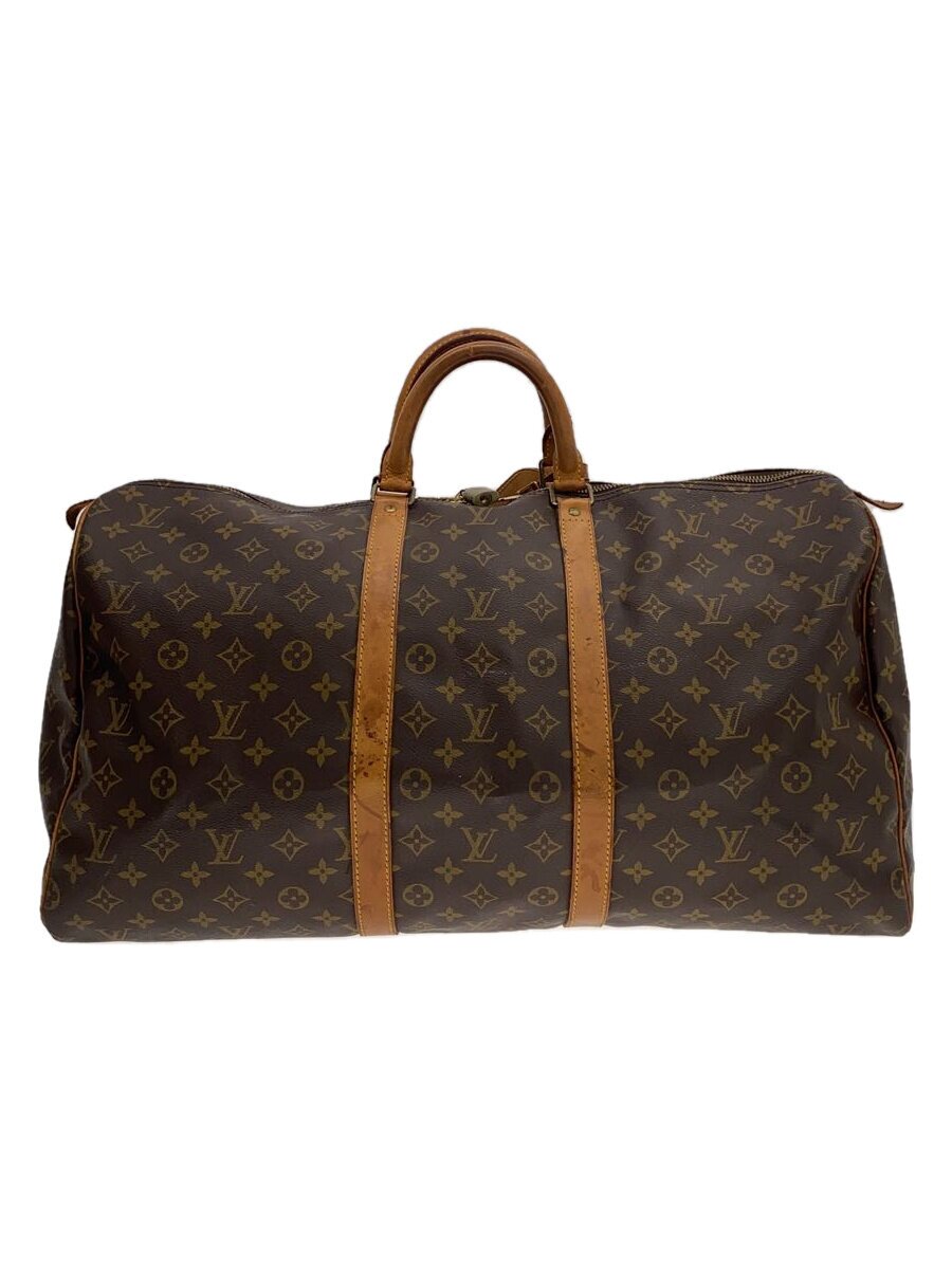 【中古】LOUIS VUITTON◆キーポル55_モノグラム・帆布_BRW/PVC/BRW【御徒面子】