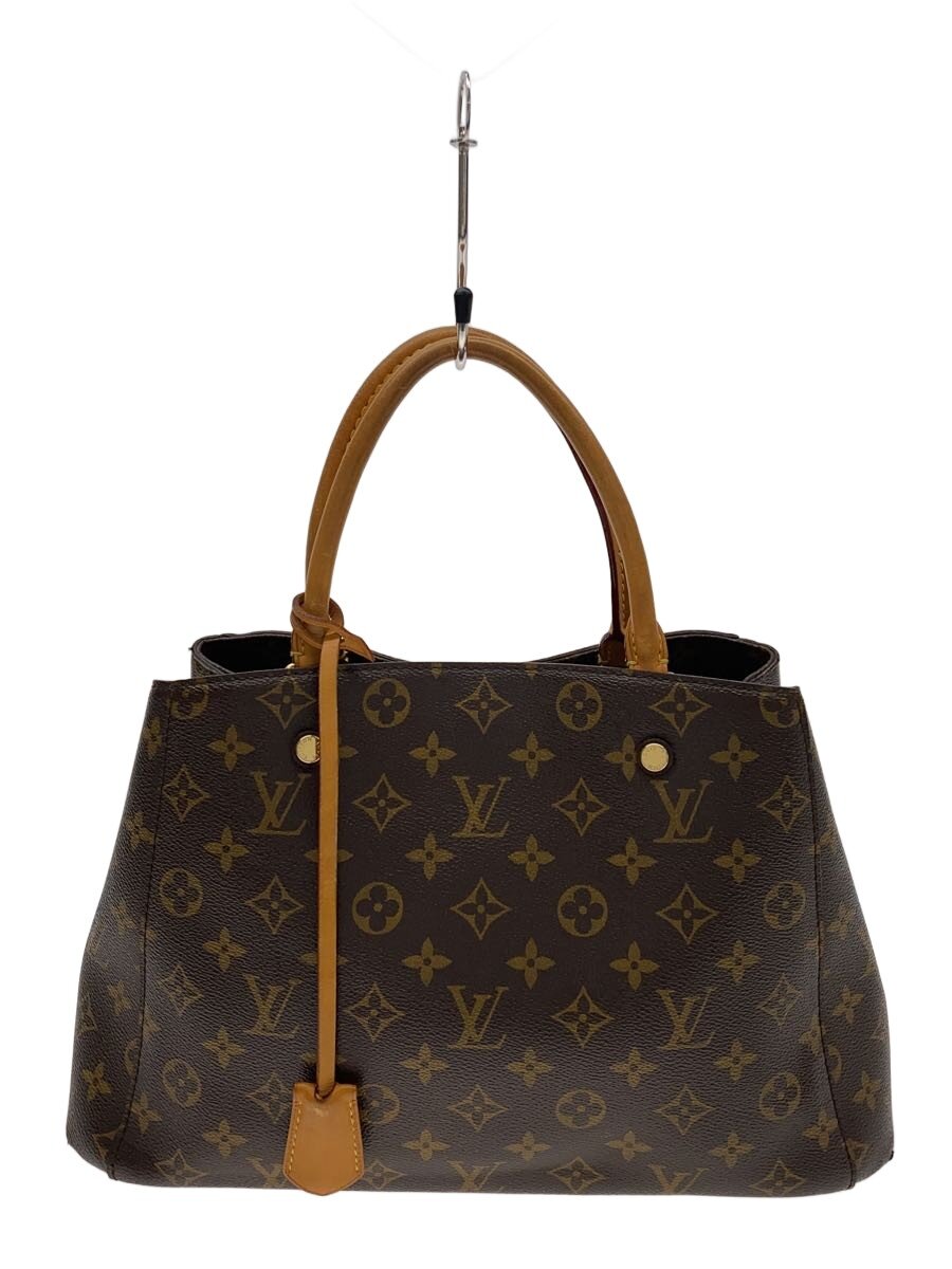 【中古】LOUIS VUITTON◆モンテーニュMM_モノグラム・帆布_BRW/PVC/BRW【御徒面子】