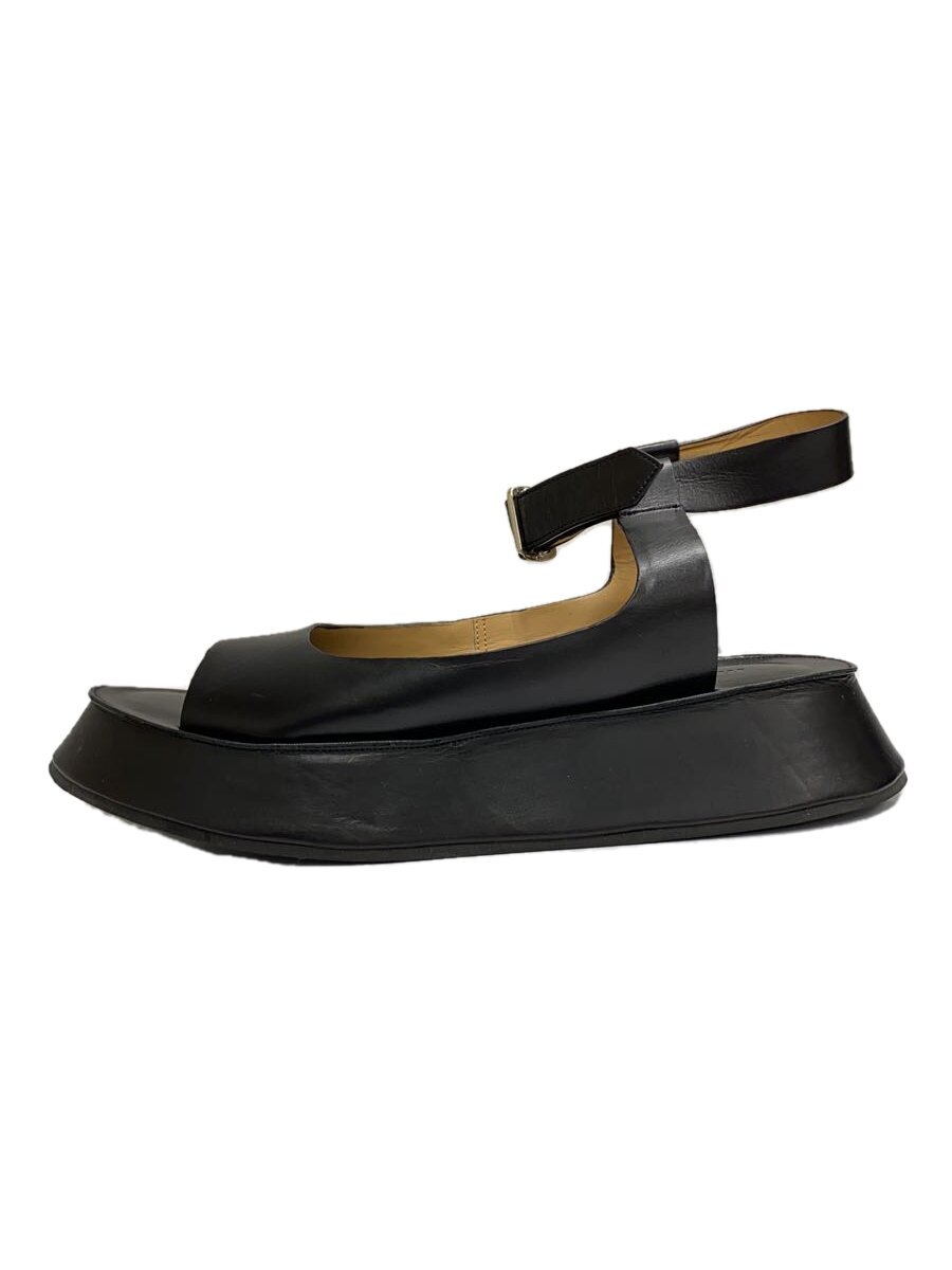 【中古】JIL SANDER◆フラットフォームサンダル/19SS/35/BLK/レザー/JS32071A【シューズ】｜2ｎｄ STREET 店 24,235円