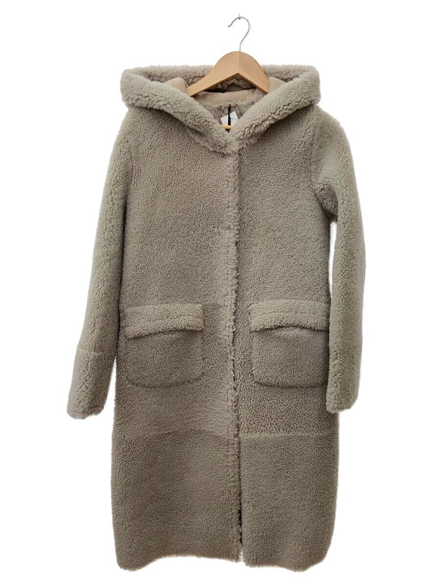 【中古】Shearling/厚地の外套/38/羊革/BEG/無地/A5839SH//【レディース御召しもの】