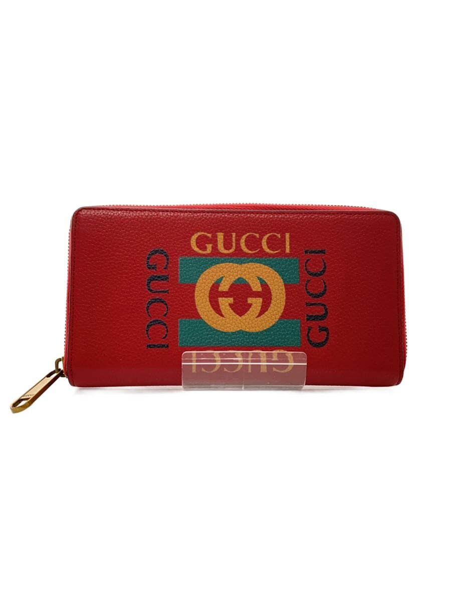 【中古】GUCCI◆長財布_ヴィンテージロゴ/レザー/レッド/レディース【服飾雑貨他】｜2ｎｄ STREET 店