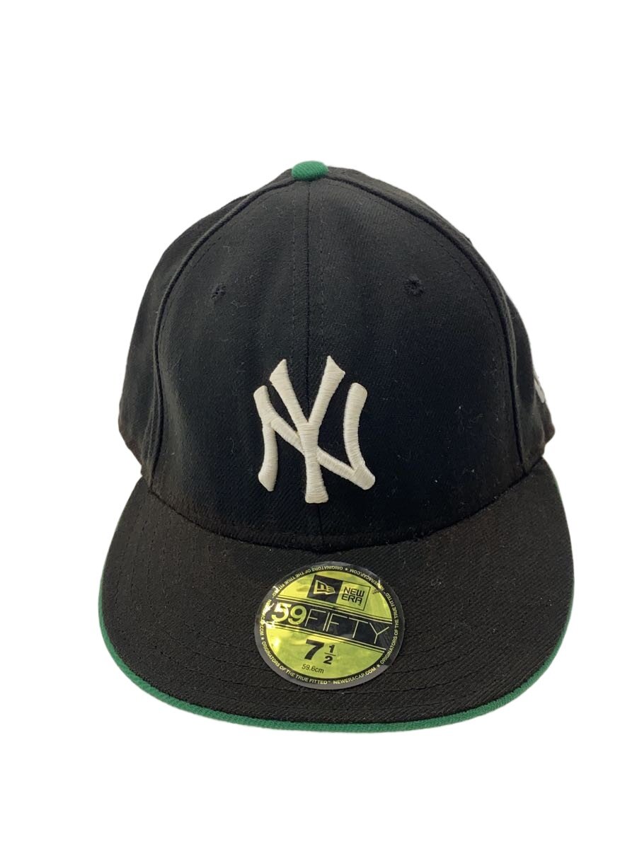 【中古】NEW ERA◆90s/USA製/ヤンキース/旗がしら/7 1/2/羊毛/BLK/メンズ【服飾雑貨他】
