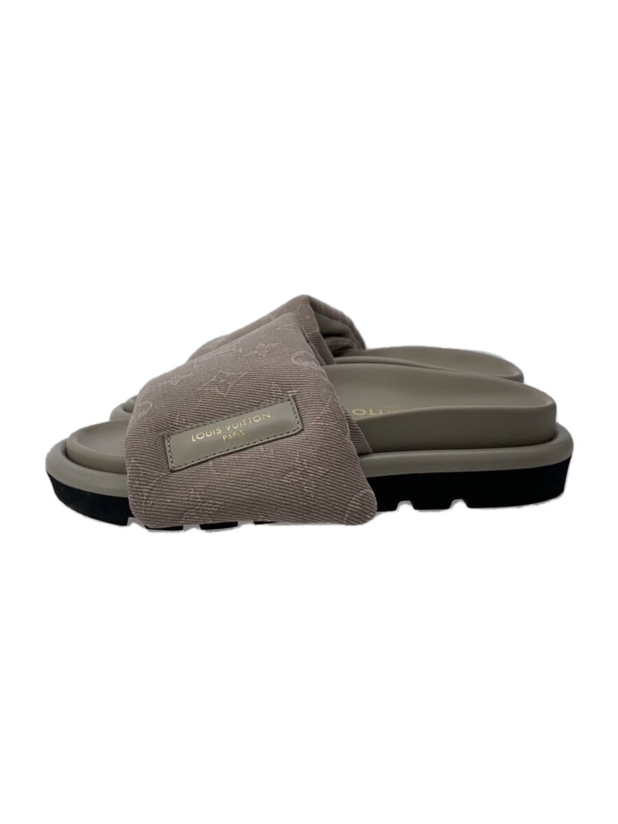 【中古】LOUIS VUITTON◆プールピローミュール/サンダル/36/BEG【シューズ】