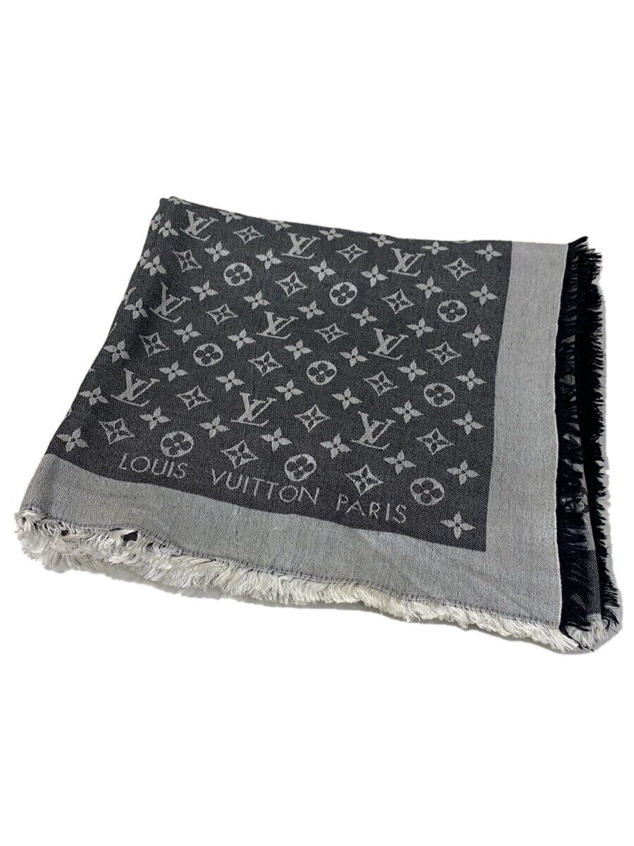 【中古】LOUIS VUITTON◆肩かけ_モノグラム・ジーンズ_BLK/地絹/BLK/レディース【服飾雑貨他】