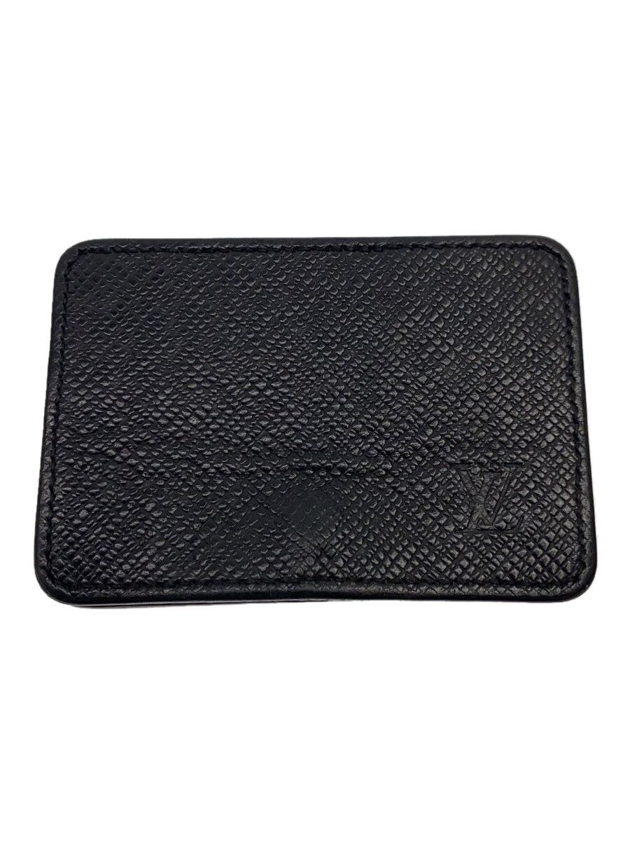 【中古】LOUIS VUITTON◆硬貨がま口_タイ王国ガ_BLK/なめし革/BLK/無地/メンズ【服飾雑貨他】