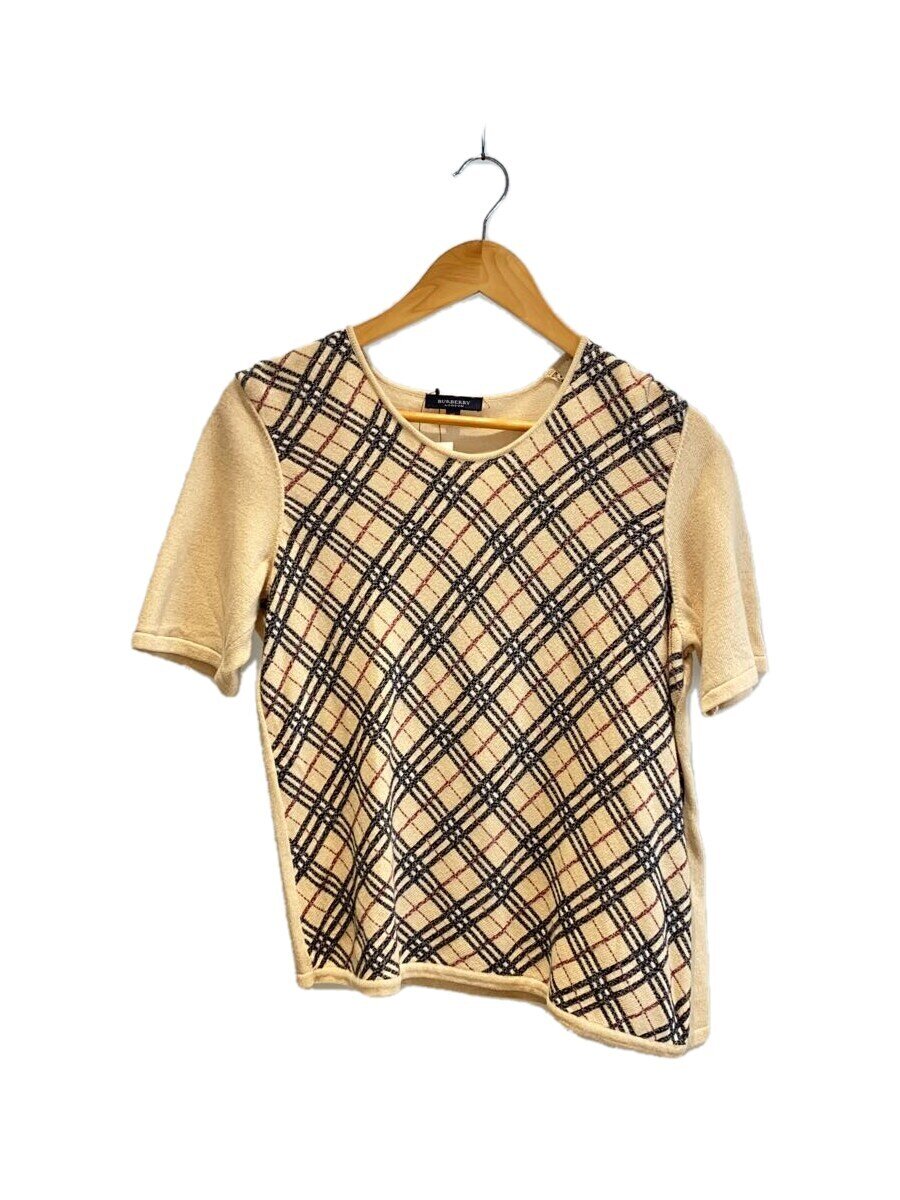【中古】BURBERRY LONDON◆ティーシャツ/15/綿織物/BEG/読み合わせる/FBB16-042/ノバチェック【レディース御召しもの】