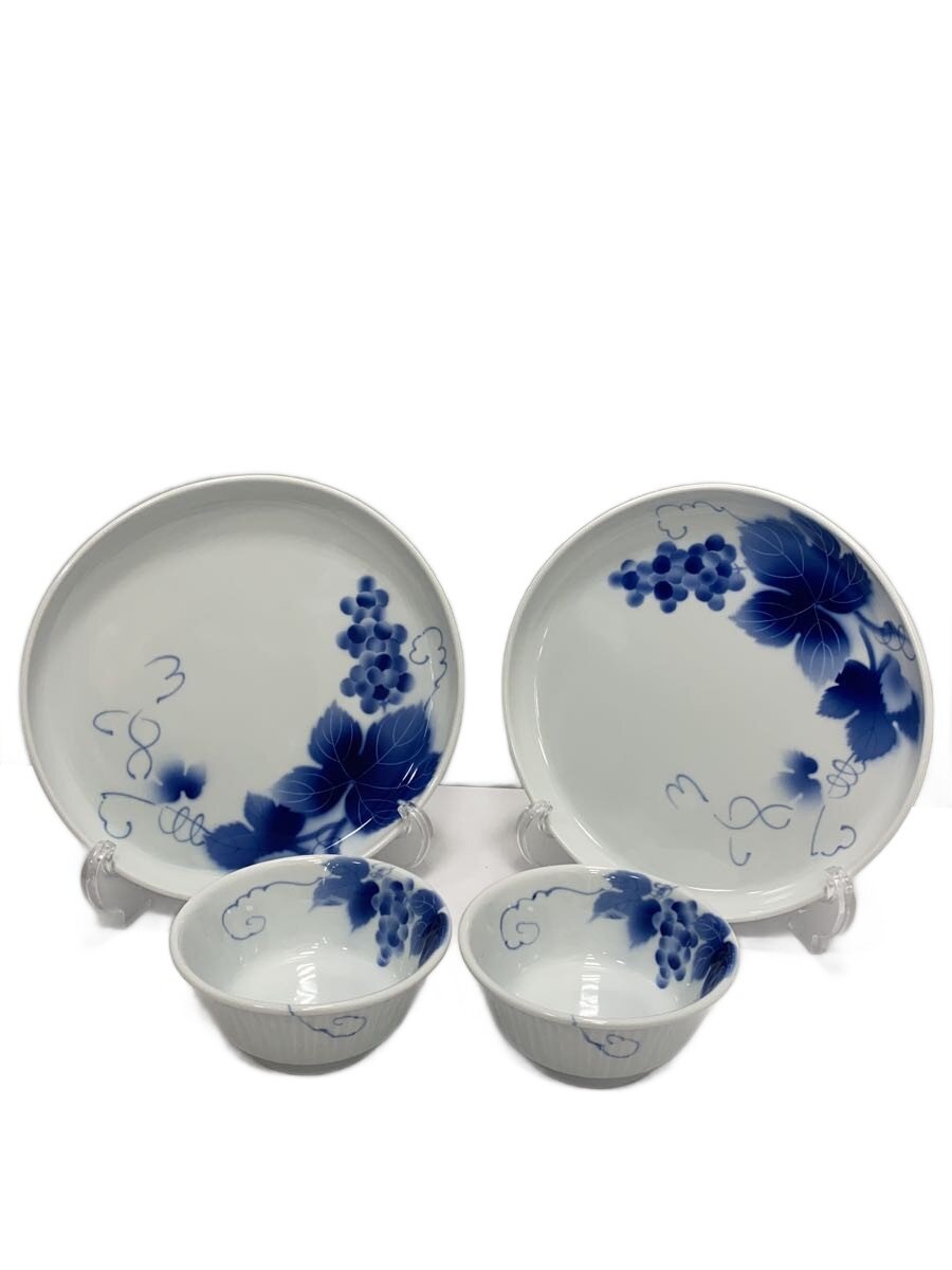 【中古】深川製磁◆ワイナリー/和食器余分の物/4点書き割り/WHT【勝手もと装置】