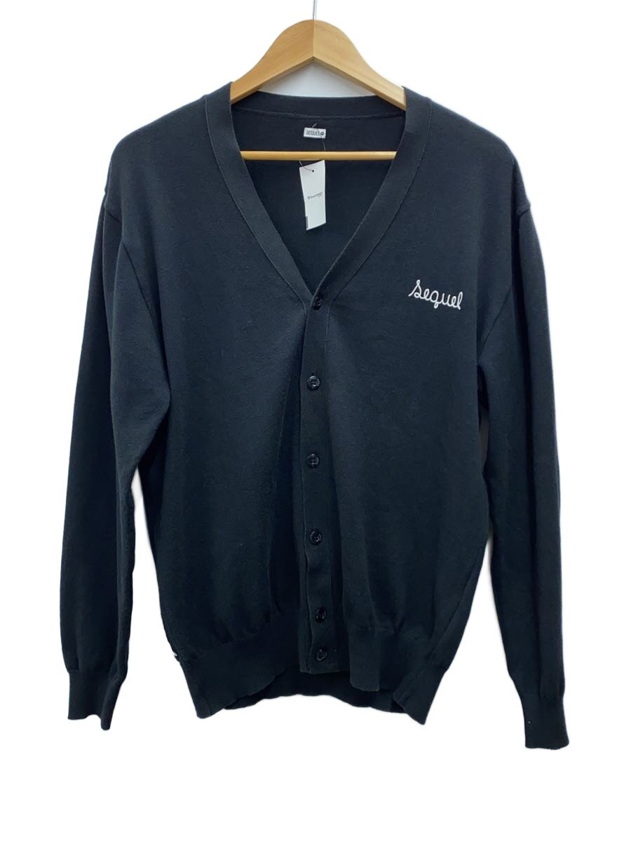 【中古】SEQUEL◆23SS/KNIT CARDIGAN/L/綿織物/BLK/SQ-23SS-KN-01【メンズウェア】