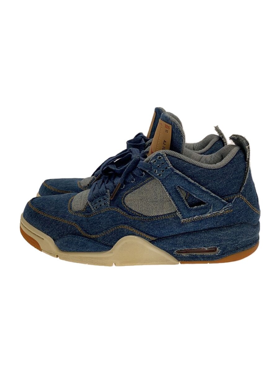 【中古】NIKE◆×LEVI’S/AIR JORDAN 4 DENIM/29珊/インディゴ/A02571-401【シューズ】