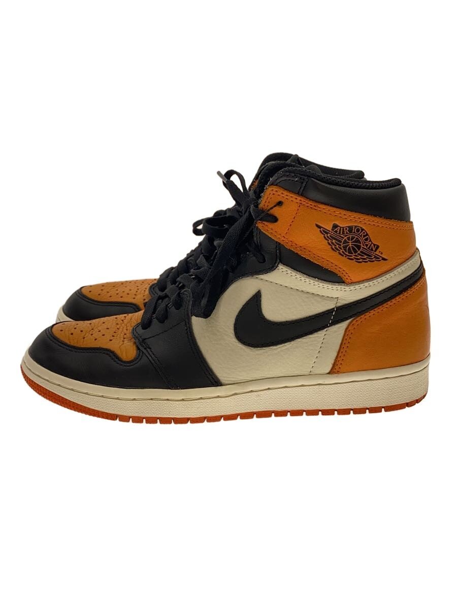 【中古】NIKE◆AIR JORDAN 1 RETRO HIGH OG/エアジョーダン1レトロハイ/黒いこと/26.5珊/ブラッ【シューズ】