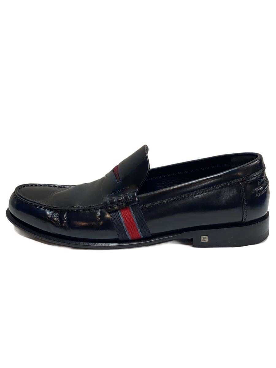 【中古】LOUIS VUITTON◆傍え伝達ルート/置き目毛皮/UK7/BLK/なめし革/FA0193【シューズ】