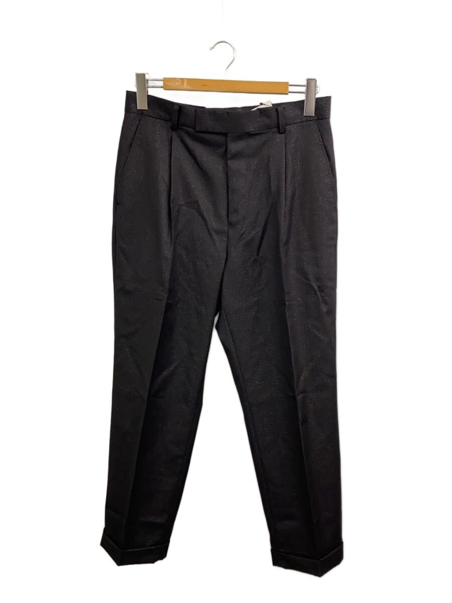 【中古】WACKO MARIA◆DORMEUIL/PLEATED TROUSERS/ワコマリア/スラックスズボン下/M/羊毛/黒いこと/ラメ//【メンズウェア】