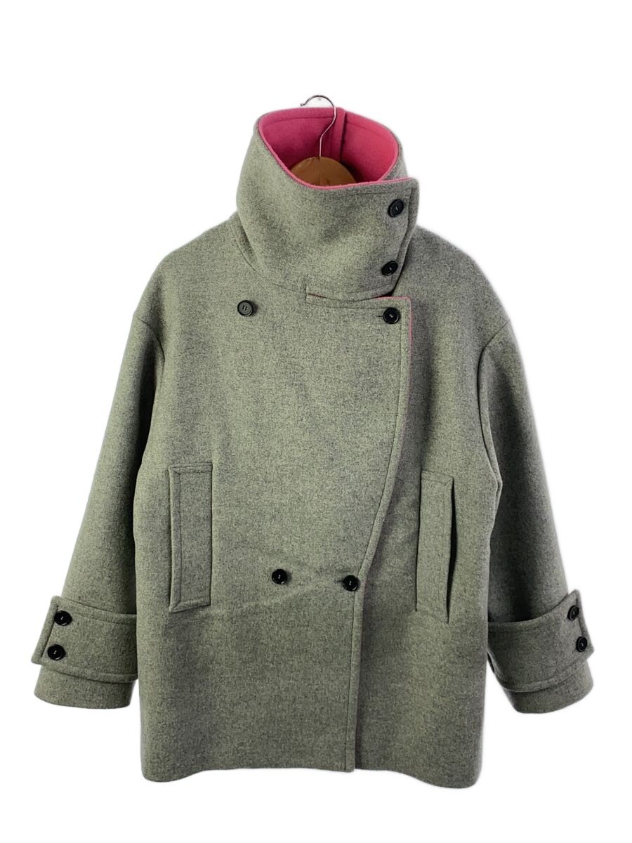 【中古】MSGM◆厚地の外套/38/羊毛/GRY/3342MDC114Y【メンズウェア】
